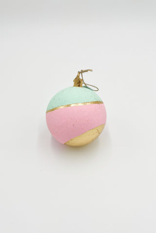 Color Couture Stripe Ball Ornament