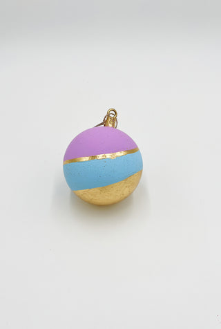 Color Couture Stripe Ball Ornament