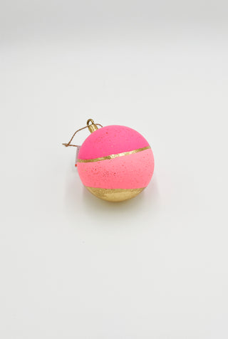 Color Couture Stripe Ball Ornament