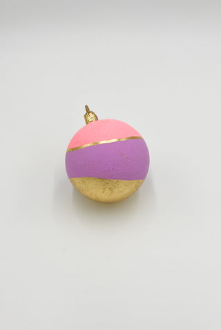 Color Couture Stripe Ball Ornament