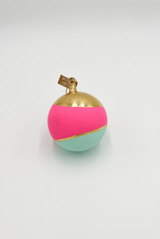 Color Couture Stripe Ball Ornament