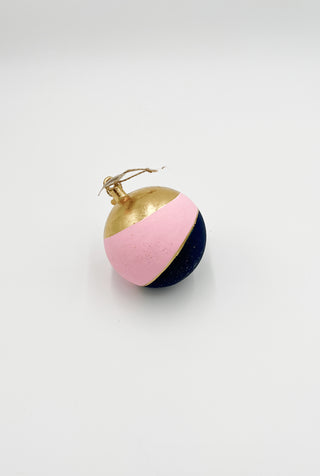 Color Couture Stripe Ball Ornament